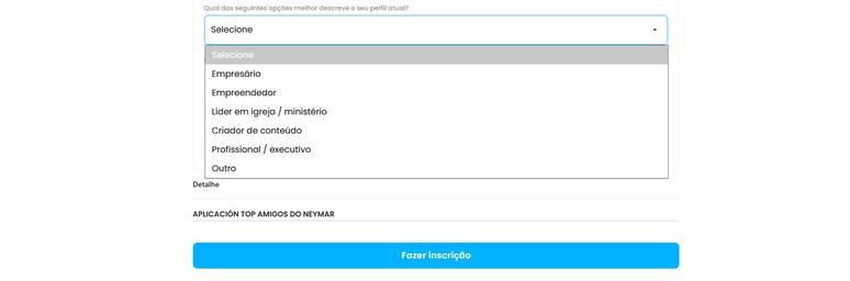 Processo seletivo tamb&eacute;m pede para que candidatos apontarem qual a sua ocupa&ccedil;&atilde;o